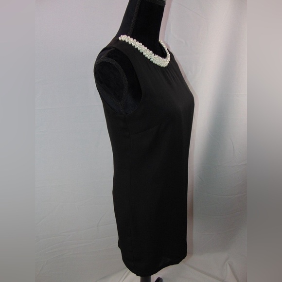 H&M Dresses & Skirts - H&M Elegant Black Mini Dress with Pearl Detail